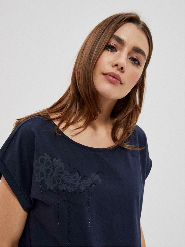 Moodo Sötétkék női póló Moodo