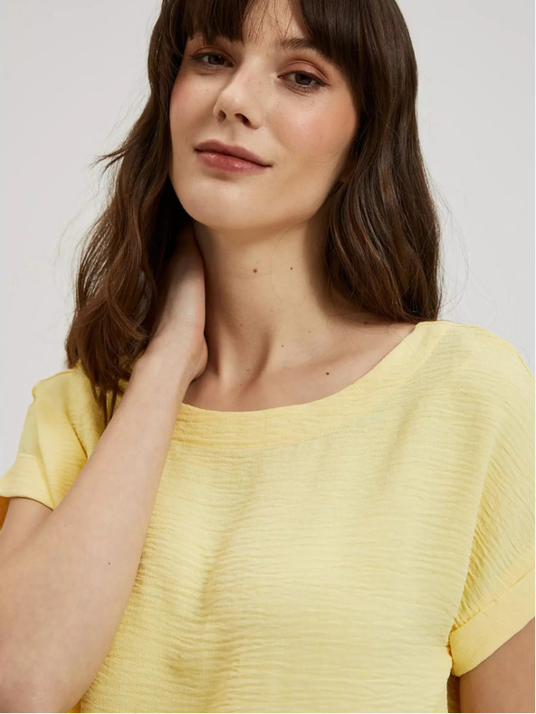 Moodo Sárga rövid ujjú póló Moodo