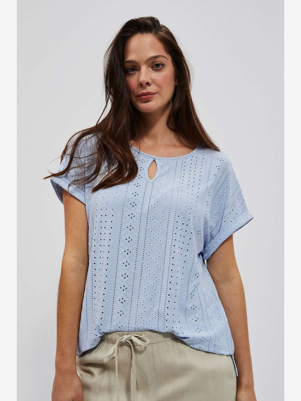 Moodo Moodo világoskék áttört ing