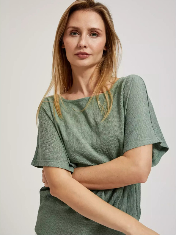 Moodo Zöld kerek nyakú póló Moodo