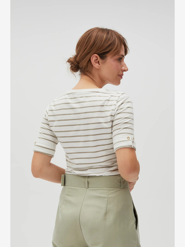 Moodo Zöld-fehér női csíkos ing Moodo