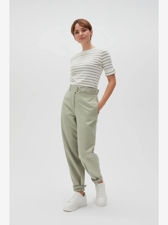 Moodo Zöld-fehér női csíkos ing Moodo