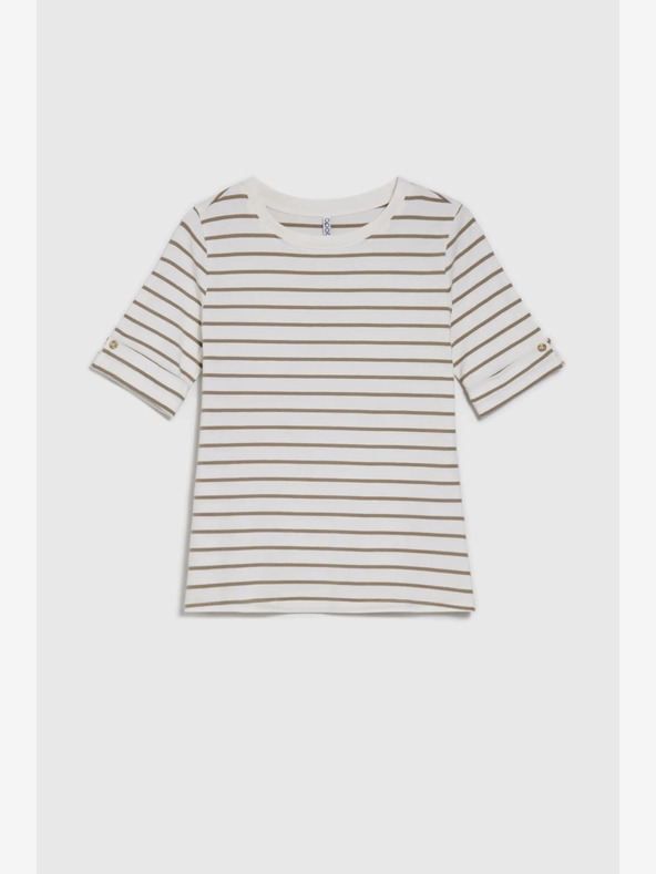 Moodo Zöld-fehér női csíkos ing Moodo