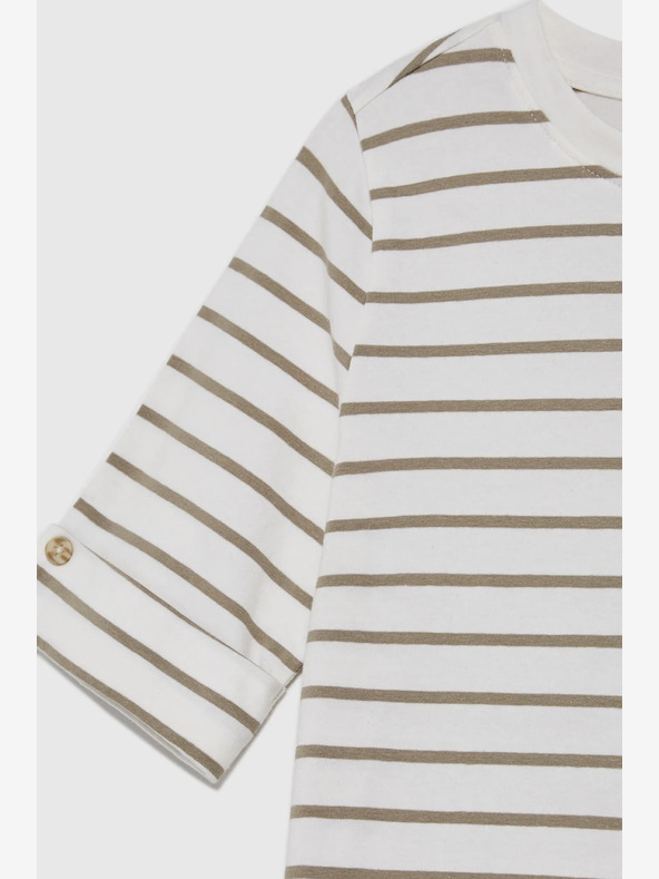 Moodo Zöld-fehér női csíkos ing Moodo