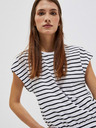 Moodo Kék-fehér női csíkos ing Moodo