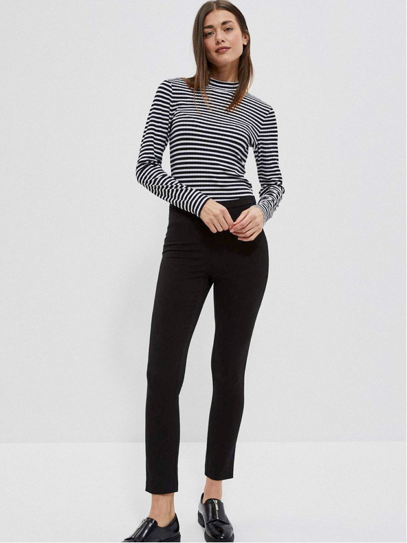 Moodo Fehér és fekete női csíkos póló Moodo