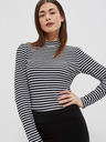 Moodo Fehér és fekete női csíkos póló Moodo