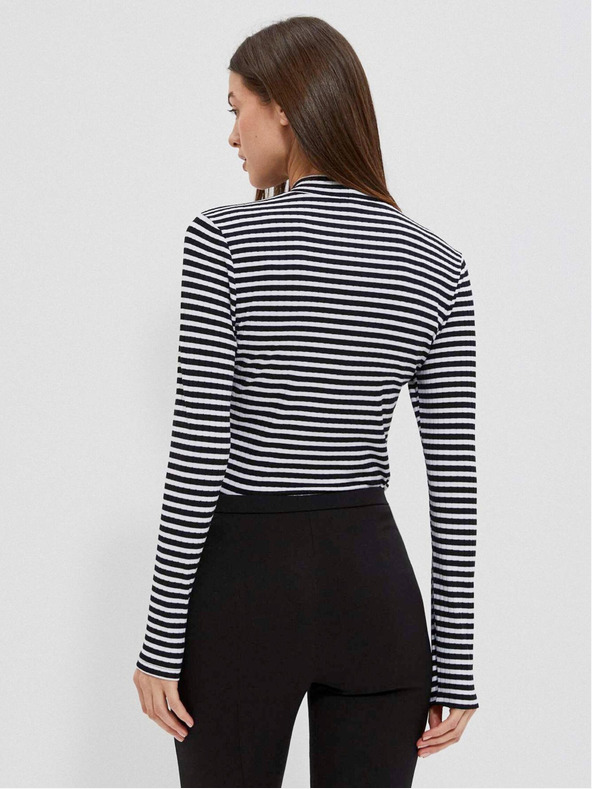 Moodo Fehér és fekete női csíkos póló Moodo