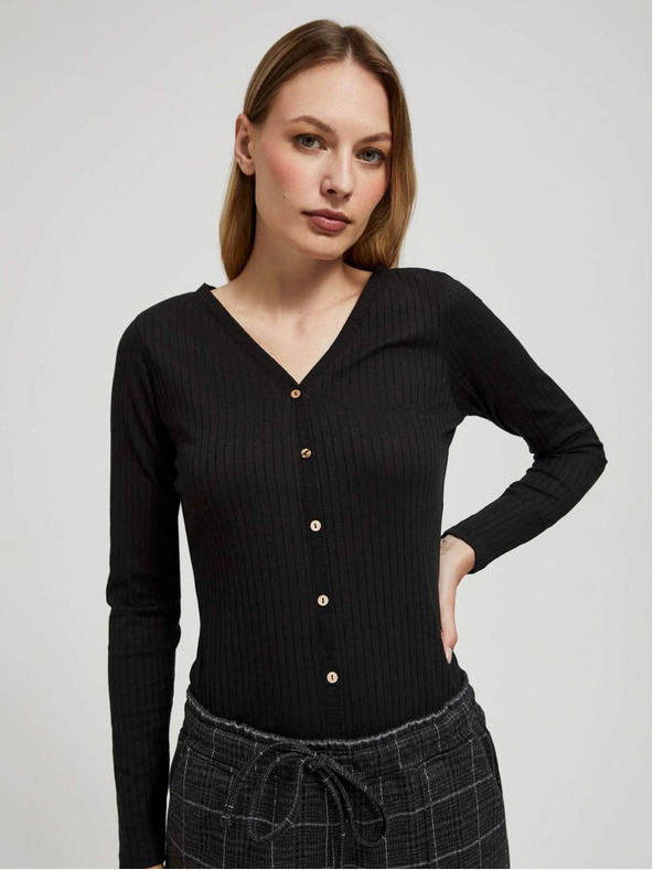 Moodo Fekete női hosszú ing Moodo