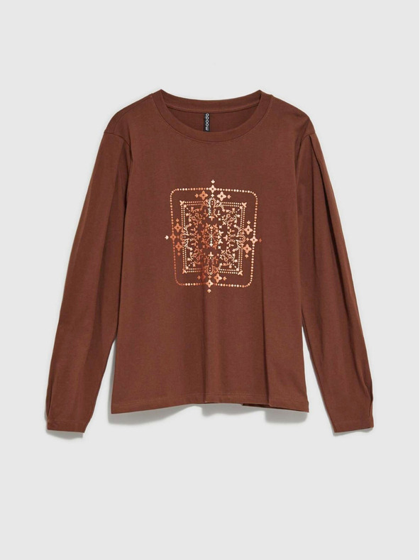 Moodo Hosszú ujjú, fémes mintás blúz