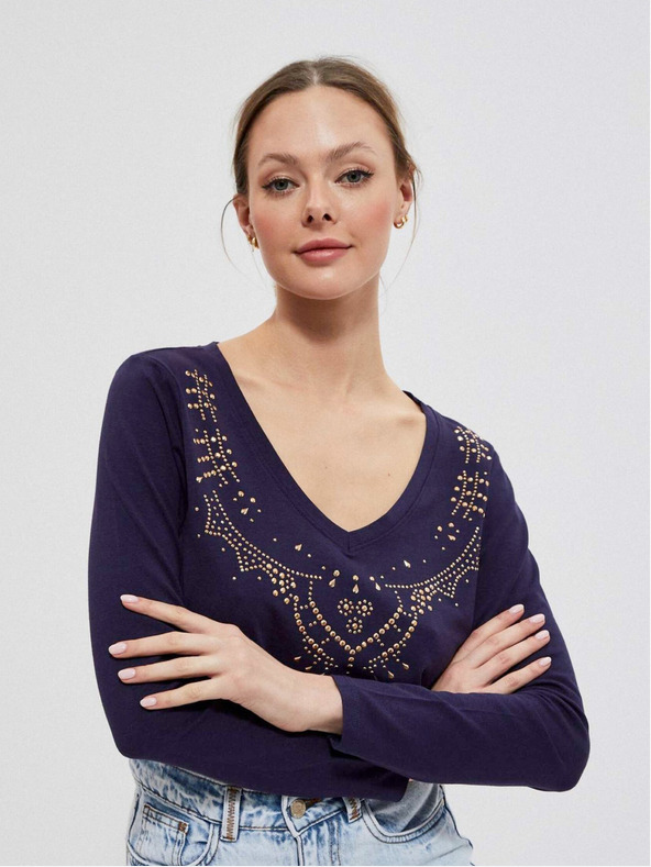 Moodo Sötétkék női póló Moodo