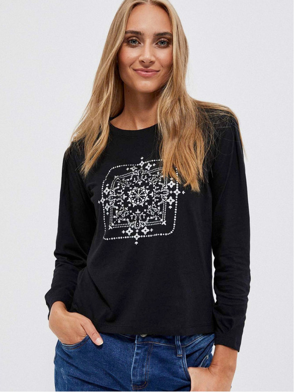 Moodo Fekete női hosszú ing Moodo