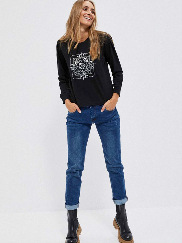 Moodo Fekete női hosszú ing Moodo