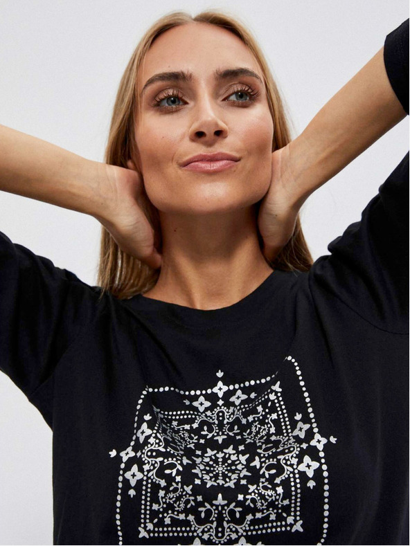 Moodo Fekete női hosszú ing Moodo