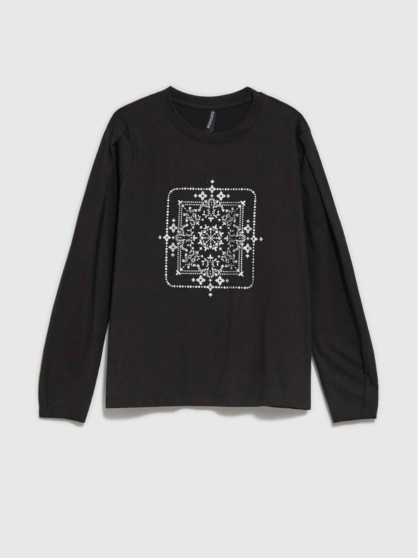 Moodo Fekete női hosszú ing Moodo