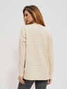 Moodo Fehér és bézs női csíkos póló Moodo
