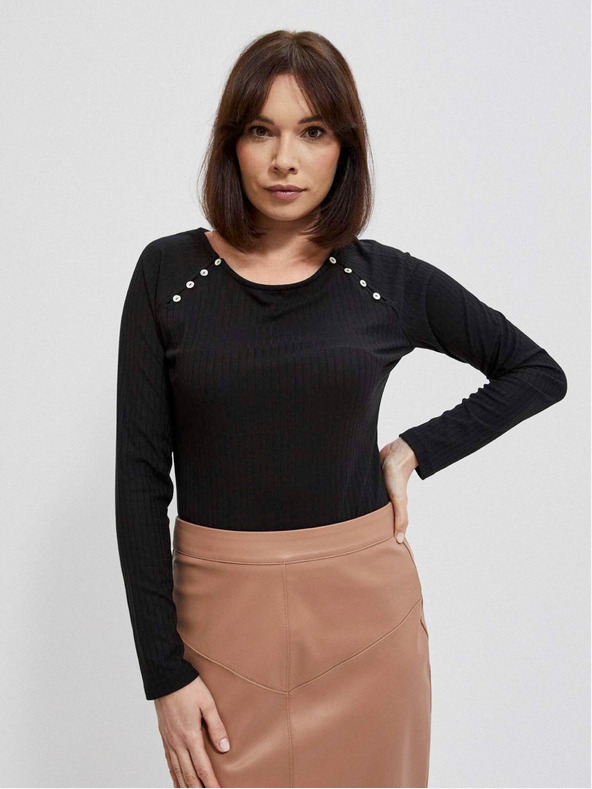 Moodo Fekete női hosszú ujjú póló Moodo