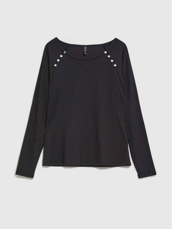 Moodo Fekete női hosszú ujjú póló Moodo