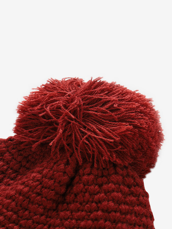 ALPINE PRO ALPINE PRO GRANE piros gyapjúkeverék téli sapka nőknek