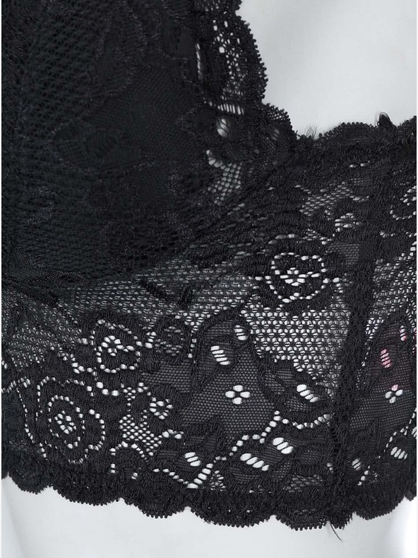 ONLY Fekete csipke melltartó ONLY Chloe