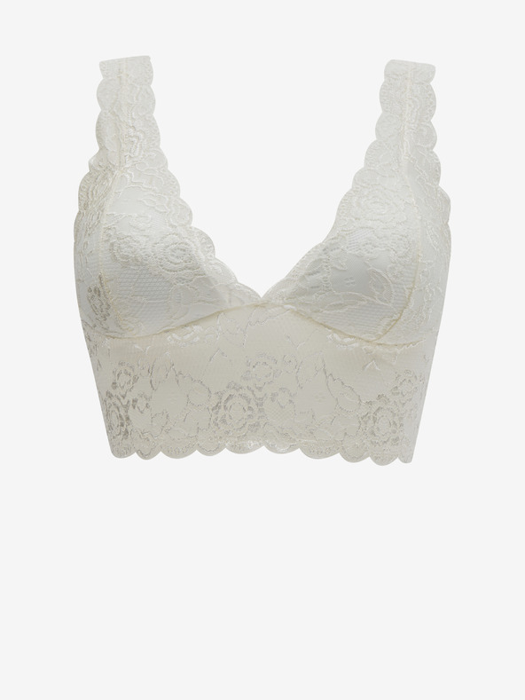 ONLY Krémszínű női csipke melltartó ONLY