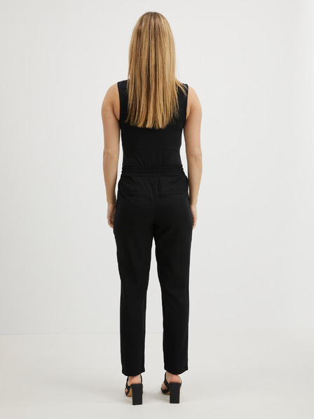 Vero Moda Fekete női nadrág vászonnal VERO MODA Jesmilo Jesmilo