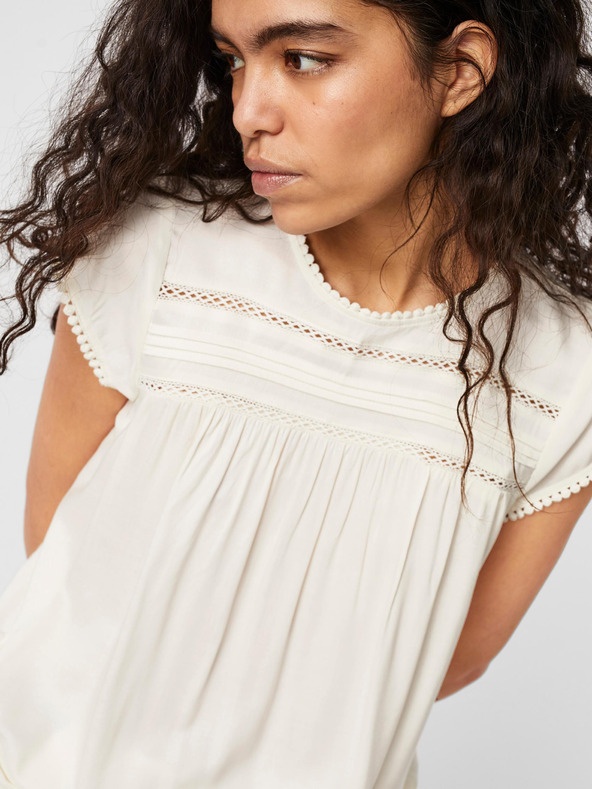 Vero Moda VERO MODA VERO MODA Debbie krémszínű blúz nőknek