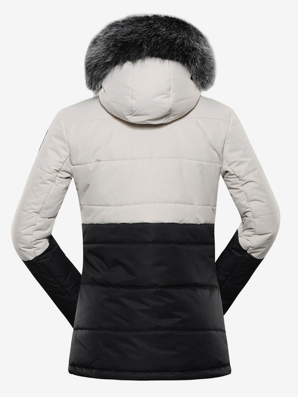 ALPINE PRO Fekete és szürke női téli steppelt kabát ALPINE PRO EGYPA