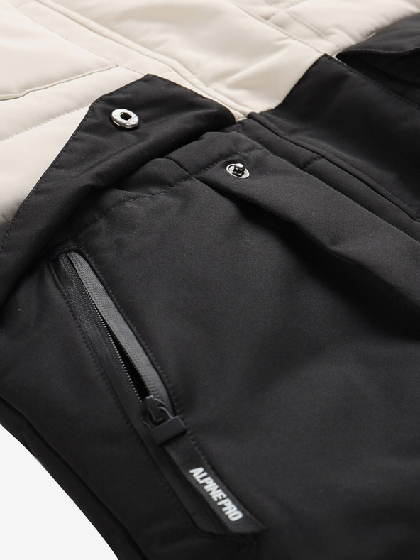 ALPINE PRO Fekete és szürke női téli steppelt kabát ALPINE PRO EGYPA