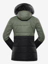 ALPINE PRO Fekete-zöld női téli steppelt kabát ALPINE PRO EGYPA