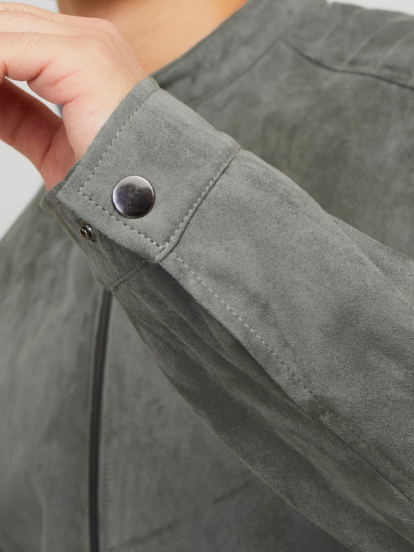 Jack & Jones Szürke Jack & Jones férfi szarvasbőr dzseki