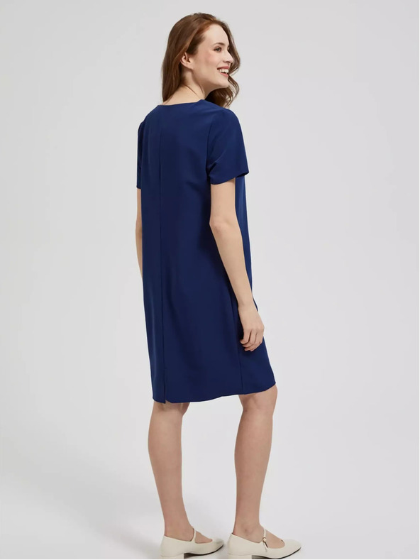 Moodo Sötétkék térdig érő ruha Moodo