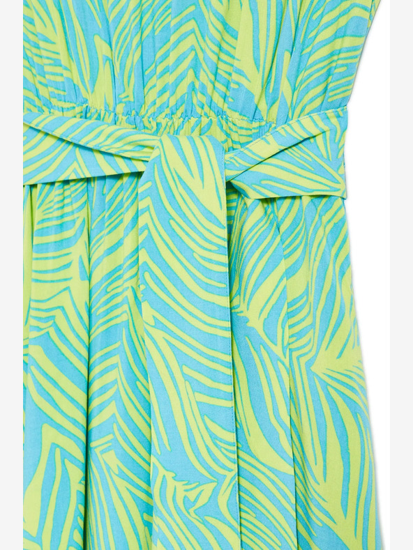 Moodo Türkiz ruha derék megkötővel Moodo