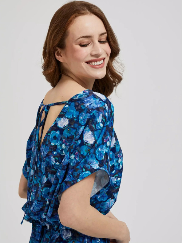 Moodo Kék maxiruha trópusi mintával Moodo