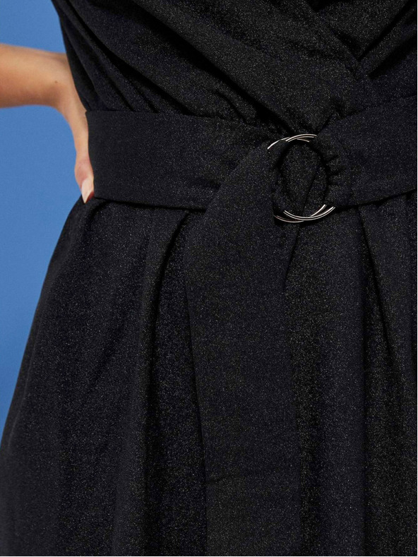 Moodo Fekete női öves ruha Moodo