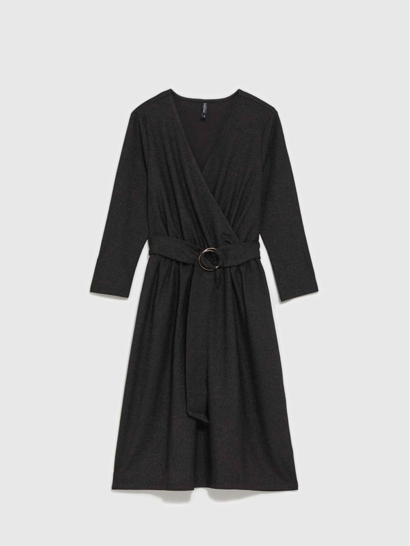 Moodo Fekete női öves ruha Moodo