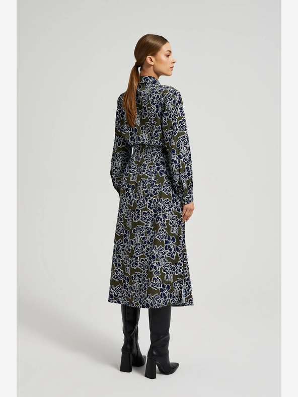 Moodo Zöld és kék női virágos virágos ingruha Moodo