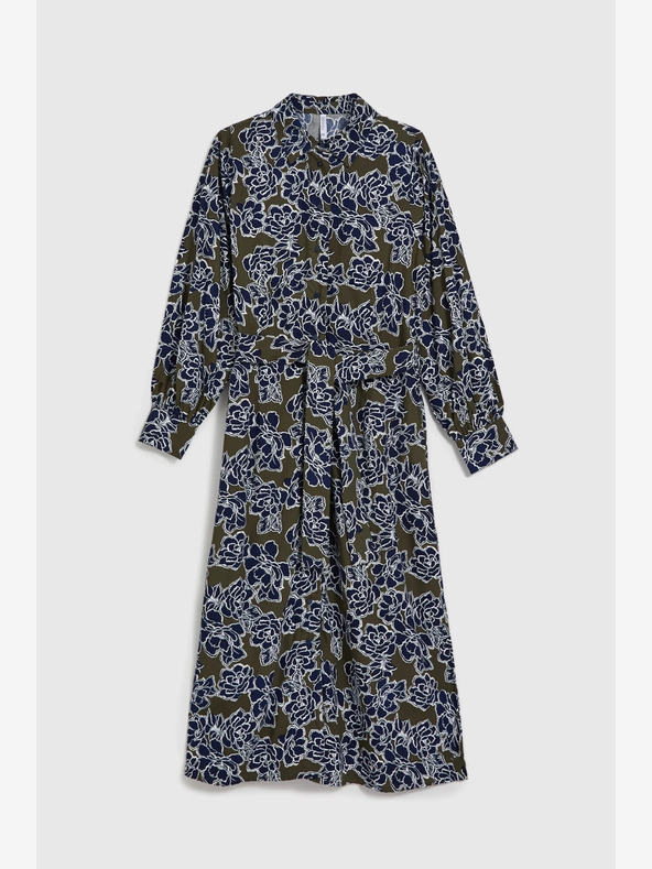 Moodo Zöld és kék női virágos virágos ingruha Moodo