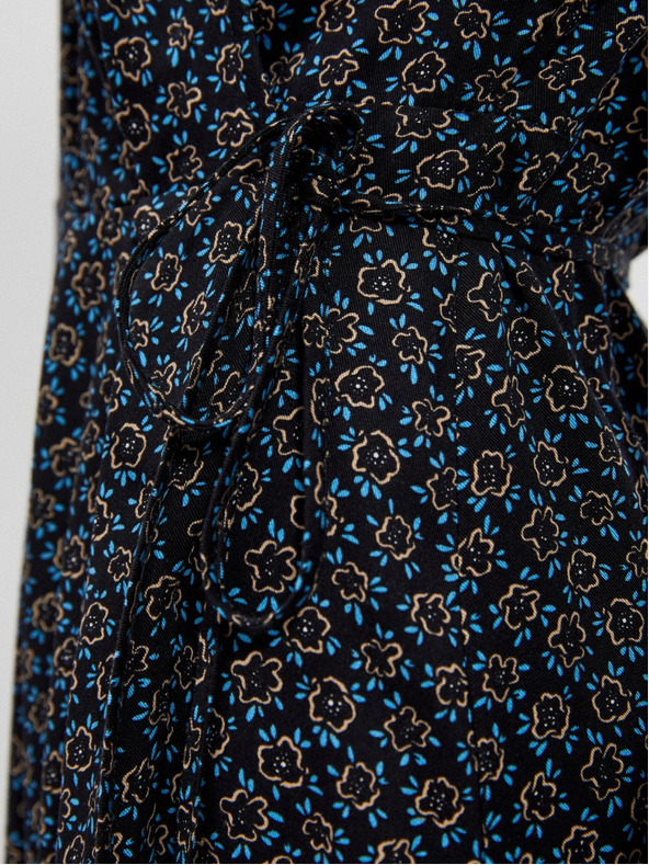 Moodo Fekete női mintás midi ruha Moodo