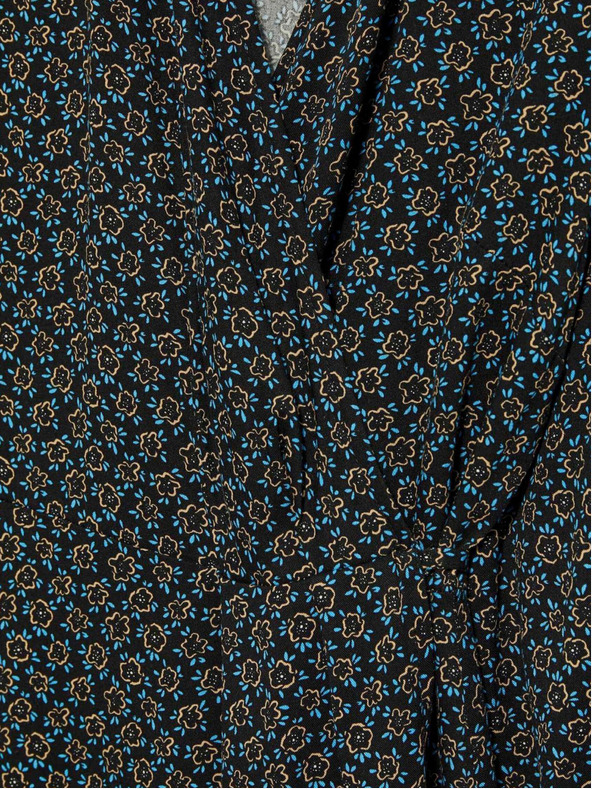 Moodo Fekete női mintás midi ruha Moodo