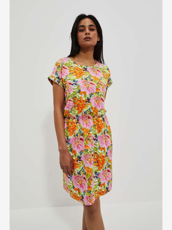 Moodo Narancssárga virágos ruha Moodo