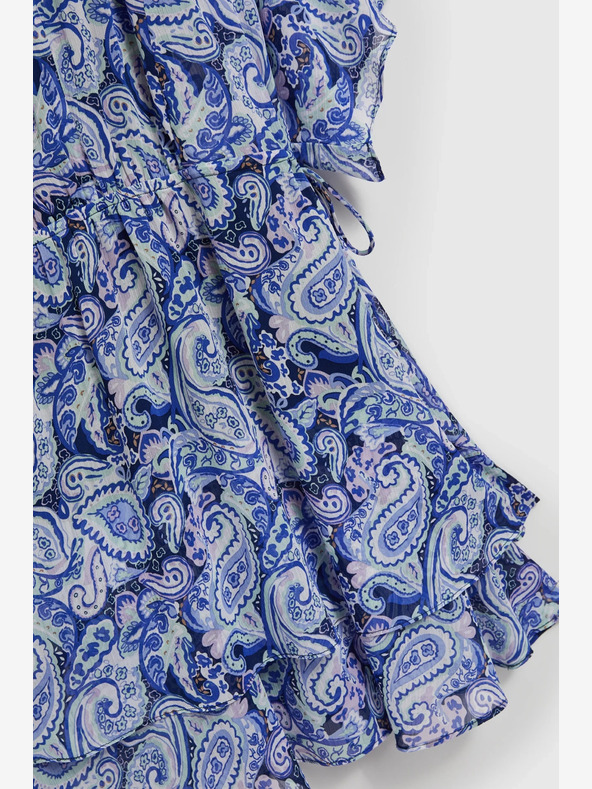 Moodo Kék mintás térdig érő ruha Moodo