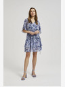 Moodo Kék mintás térdig érő ruha Moodo