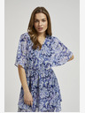 Moodo Kék mintás térdig érő ruha Moodo