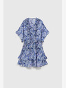 Moodo Kék mintás térdig érő ruha Moodo