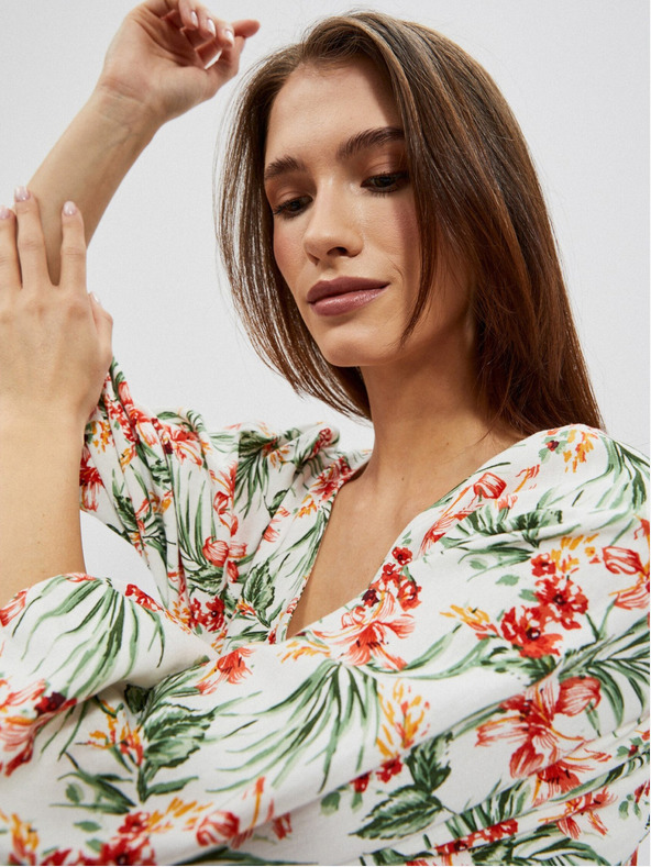 Moodo Fehér női mintás ruha Moodo