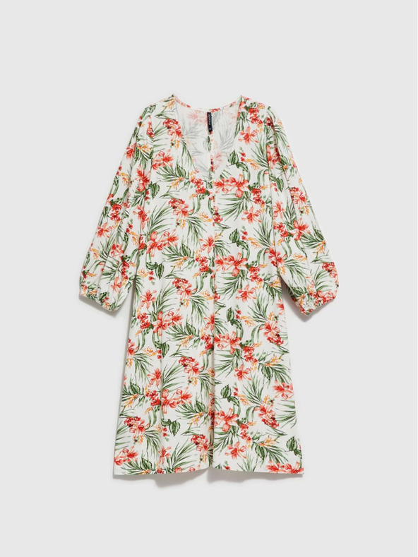 Moodo Fehér női mintás ruha Moodo