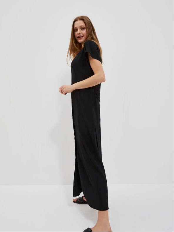 Moodo Fekete női hosszú ruha Moodo