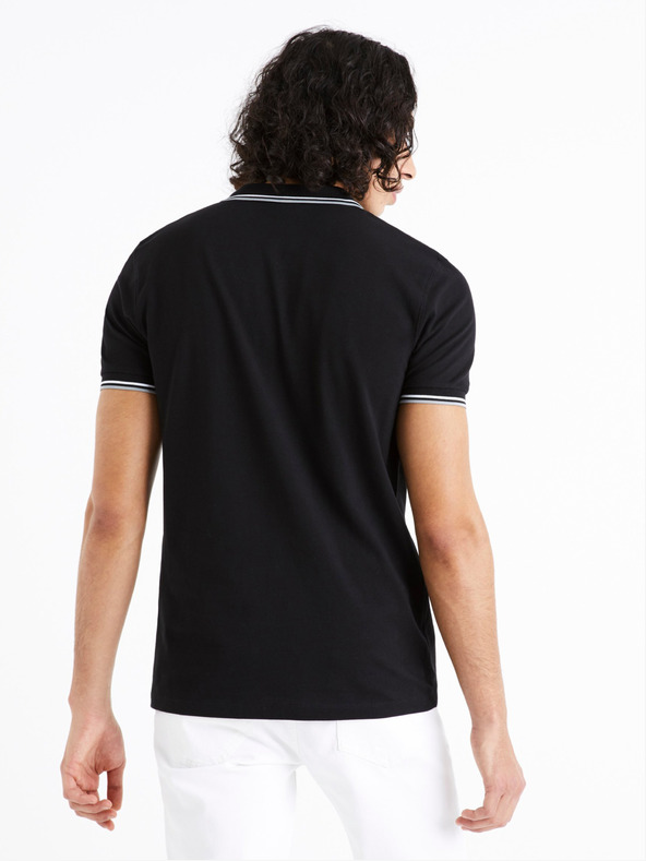 Celio Fekete férfi póló póló Celio Decolrayeb