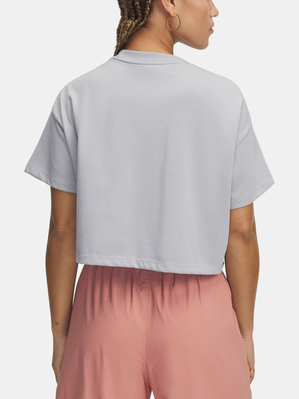Under Armour Női póló Under Armour UA W VARSITY MIX HW SS CROP-GRY